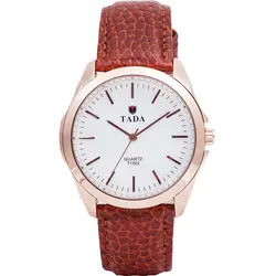 Топ Элитный бренд Тада relojs Наручные часы дизайн 3ATM водонепроницаемый натуральная кожа Часы Для мужчин Тада t1002 Для мужчин часы