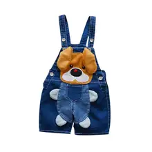 Детские штаны; одежда для малышей; комбинезон; джинсы с милым медведем; Детские шорты; летние брюки для маленьких мальчиков и девочек; Новинка