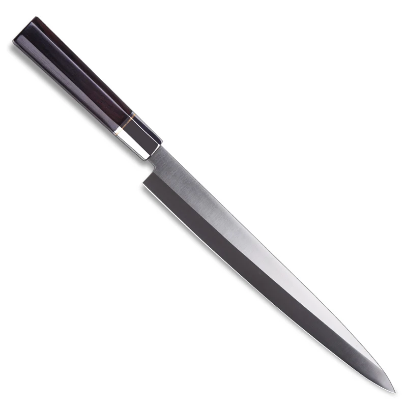 Японский нож сашими Янаги суши лосось филе рыбы ножи 5CR15 сталь японский шеф-повара кухонный нож инструмент деревянная ручка - Цвет: 9 inch