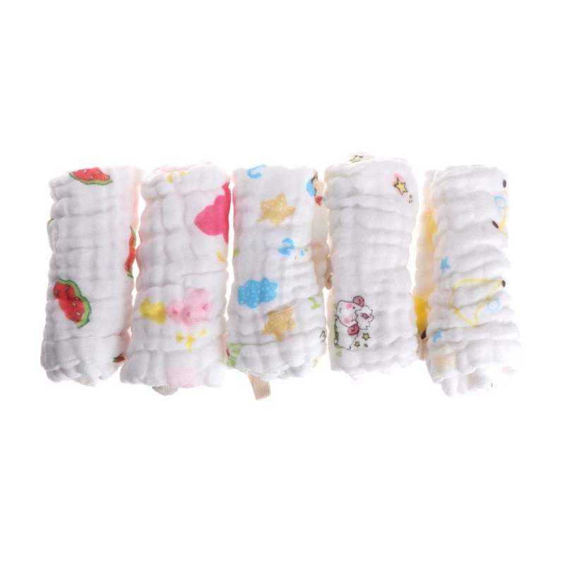 5 шт. Детский носовой платок квадратное муслиновое полотенце хлопковое детское полотенце для лица салфетка JUN19-B
