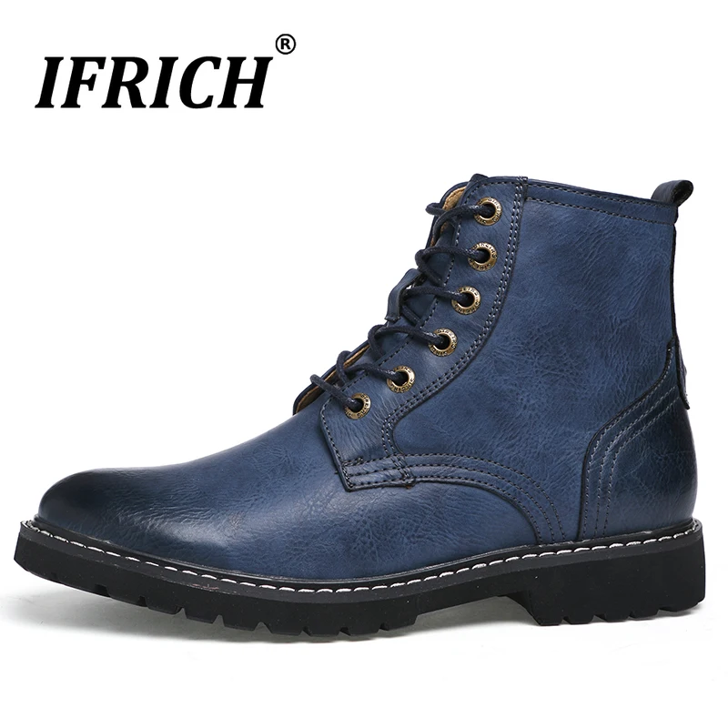 

Autumn 2019 Working Men Shoes Brand Casual Mens Large Size Shoes Rubber Trekking Boots For Men Fashion Outdoor Men Leather Boots