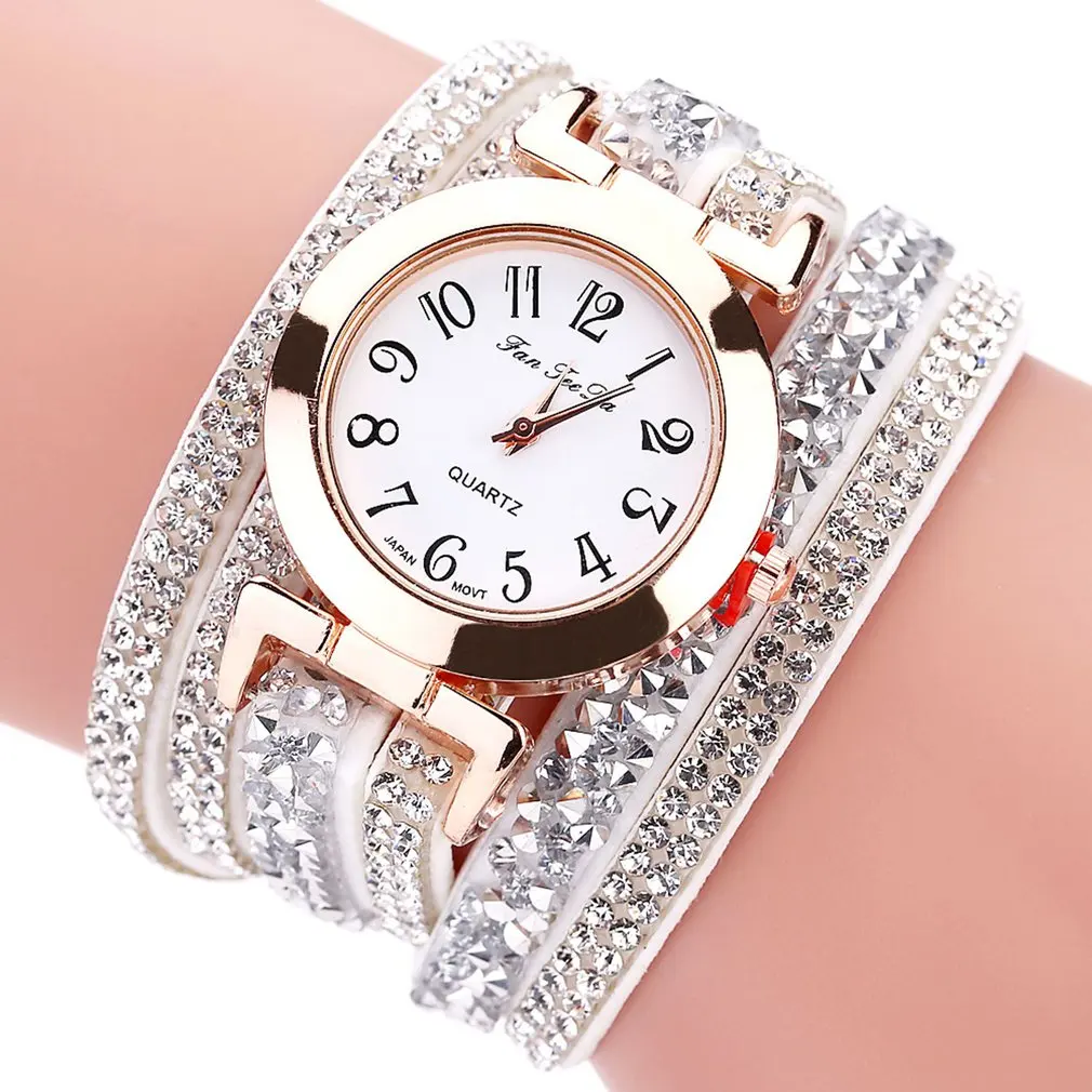 Best Watch Women Bracelet Ladies Watch With Rhinestones Clock Womens Vintage Fashion Dress Wristwatch Best Gift Reloj 2019