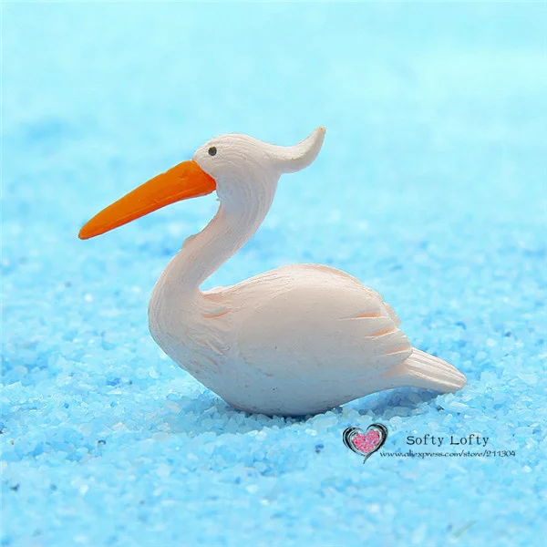 White Pink Crane lovers Mini Figures - 3