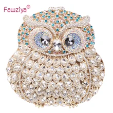 Fawziya eule tasche eule geldbörse mit kette clutch abendtasche kristall handtasche