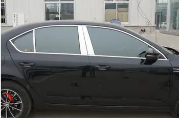 

For Skoda Octavia A7 window trim cover Exterior Chromium Styling Stainless steel car-styling decoration accessory 2015-2017