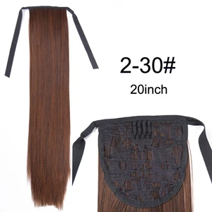 AliLeader продукты накладные волосы хвост волосы на крабе, 80г 50см длинный прямой шиньоны для волос хвосты, конский хвост волос, накладные пряди на заколках - Цвет: #30