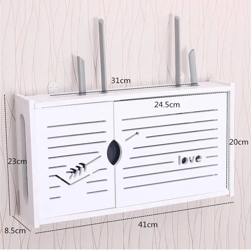 Экранирующая настенная подвесная коллекция Беспроводная гостиная полка для маршрутизатора стойка ТВ комплект-топ стеки коробка для хранения гнездо крышка шкафа - Цвет: MODEL J