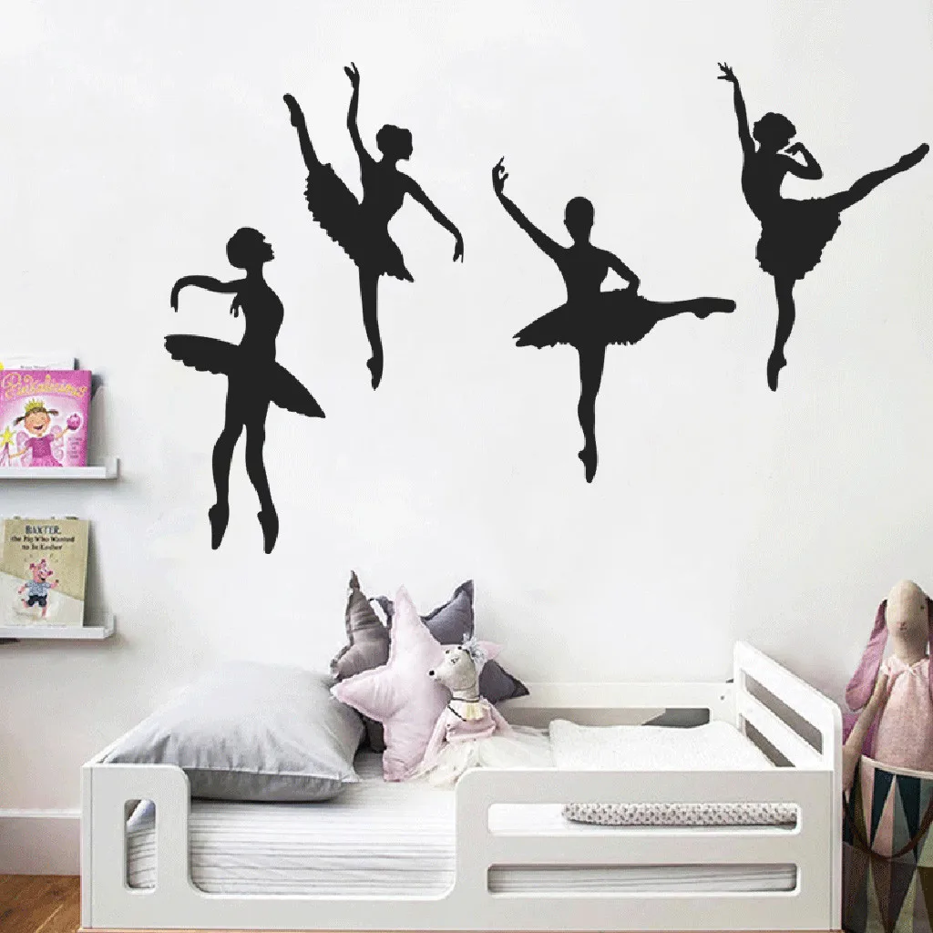 Новинка, креативные наклейки на стену для балетной девочки, украшение для детской комнаты, G614