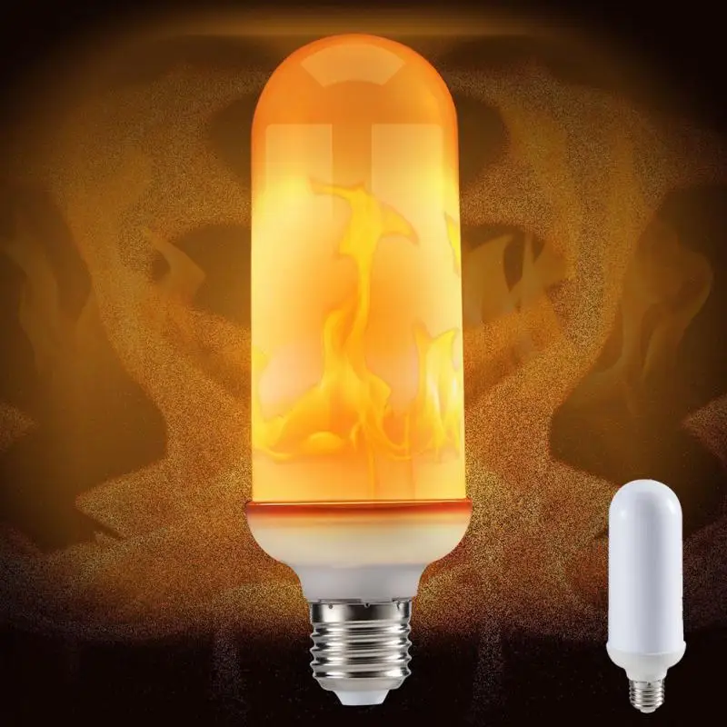 

E27 LED Flame Effect Light Bulb 3 Dynamic Flame Modes Flickering Decorative Flame Lamp 9W AC85V~265V Drop Shipping