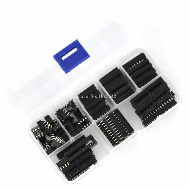 66 шт./лот DIP IC адаптер для припоя Набор розеток 6 8 14 16 18 20 24 28 контактов Новинка|ic