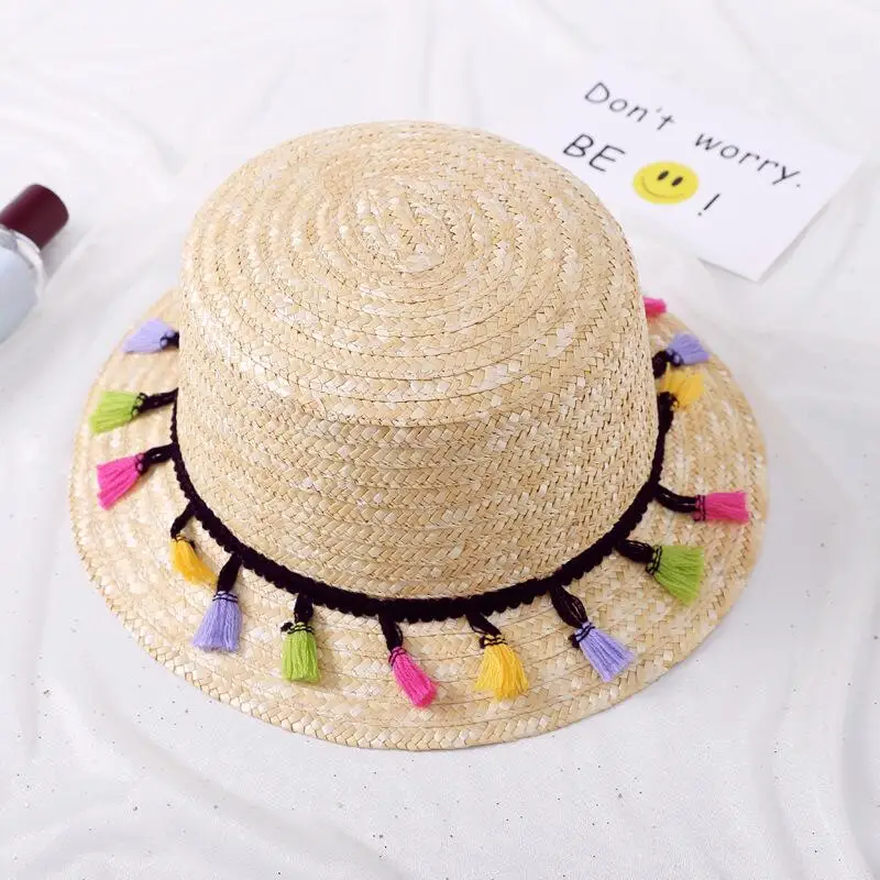 Богемная женская летняя соломенная шляпа от солнца, Мехико, джентльмен, плоские купольные фетровые шляпы, шляпы, шляпа-пирожок соломенная шляпа-котелок, Кепка с разноцветной кисточкой