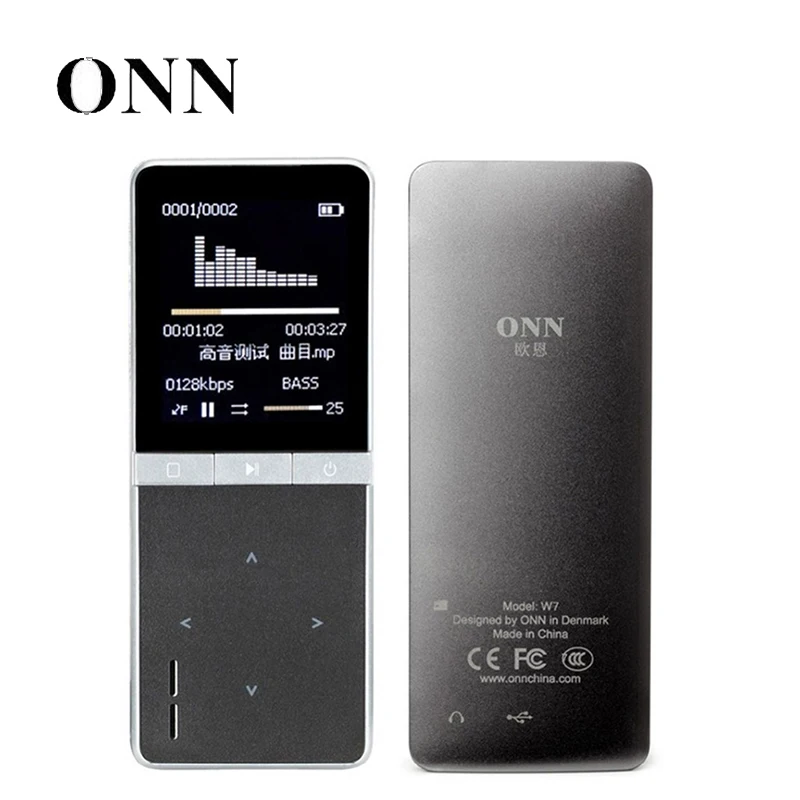 ONN W7 без потерь Mp-3 цифровой Спорт Аудио Flac Hifi Mp 3 мини Музыка Mp3 плеер радио FM 8 ГБ с
