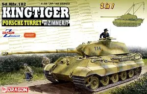 1/35 масштабная модель Дракон 6848 Тигр король воин Porschea револьвер и Zimeli Магнитная