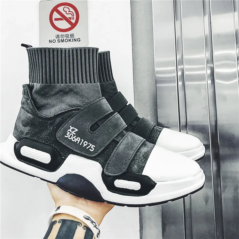 

Autumn Winter Shoes Men 2018 High Quality Leather Black Sneakers Man Thick Soles Fashion Shoes Students Zapatos De Hombre 39-44