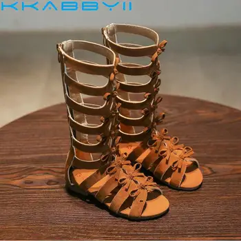 

Hot Sell Summer Boots High-top Fashion Roman Girls Sandals Kids Gladiator Sandals Toddler Baby Sandal Girls high quality Shoes