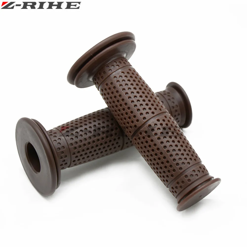 

7/8" 22cm Motorcycle Hand Grips Retro Handle Rubber Bar Gel Grip for Triumph Street Scrambler Vespa GTS 300 Piaggio Moto Guzzi