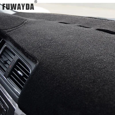 FUWAYDA чехлы на приборную панель автомобиля коврик для Volkswagen VW new jetta 2012- правый руль приборная панель накладка приборная панель - Название цвета: Черный