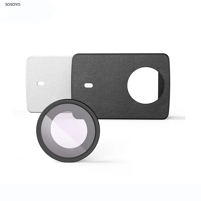 Оригинальный YI 4 к УФ защитный объектив + из искусственной кожи защитный чехол черный и белый для Xiaomi Yi 4 к экшн Спорт камера аксессуары