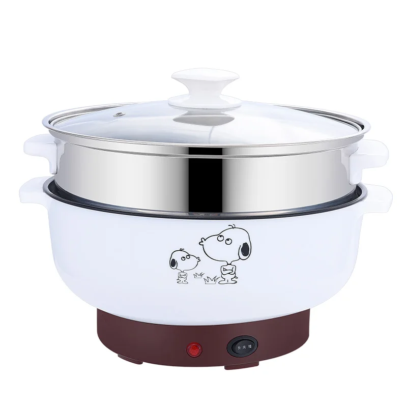 

Mini Electric Skillet Hotpot Cooking Breakfast Steamed Eggs Steamer Mini Soup Noodles Pot Frying Pan Dormitory Rice Cooker 220V