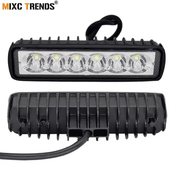 

2Pcs 18W Floodlight Spotlight Work LED light Bar Driving DRL Fog Lamp Motorcycle Offroad SUV 4WD Car Boat LED Work Day Light