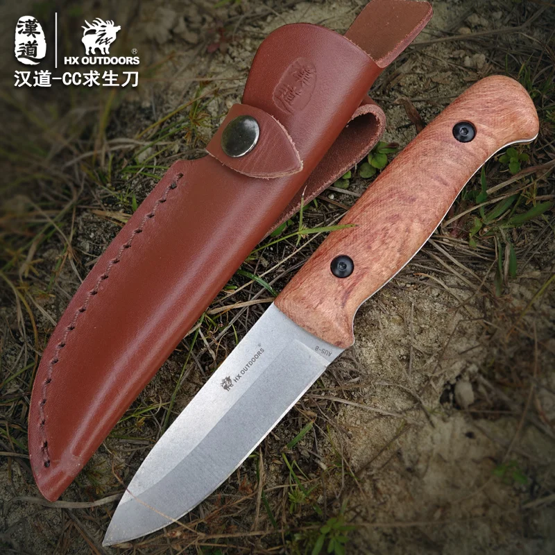 Палисандр Ручка фиксированный нож выживания cs go охотничий инструмент faca карманные тактические ножи ganzo AUS-8 стальное лезвие инструменты для кемпинга