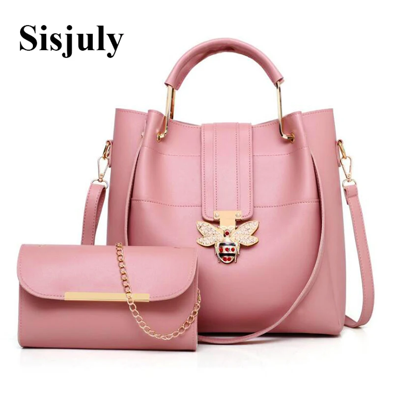 Sisjuly Fashion Large Capacity Women Composite Bags With Bee Luxury Handbag Female Shoulder Bag Designer Leather Causal Tote Sac Sisjuly Fashion Large Capacity Women Composite Bags With Bee Luxury Handbag Female Shoulder Bag Designer Leather Causal Tote Sac
