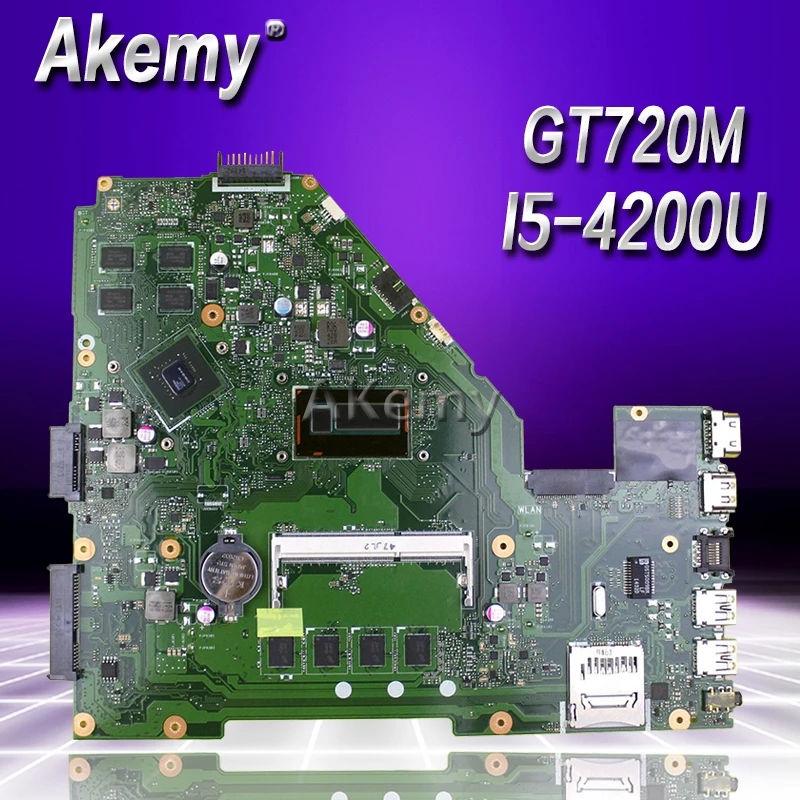 Akemy X550LC материнская плата для ноутбука ASUS X550LC X550LD A550L Y581L W518L X550LN Тесты Оригинал материнская плата 4GB-RAM I5-4200U GT720M