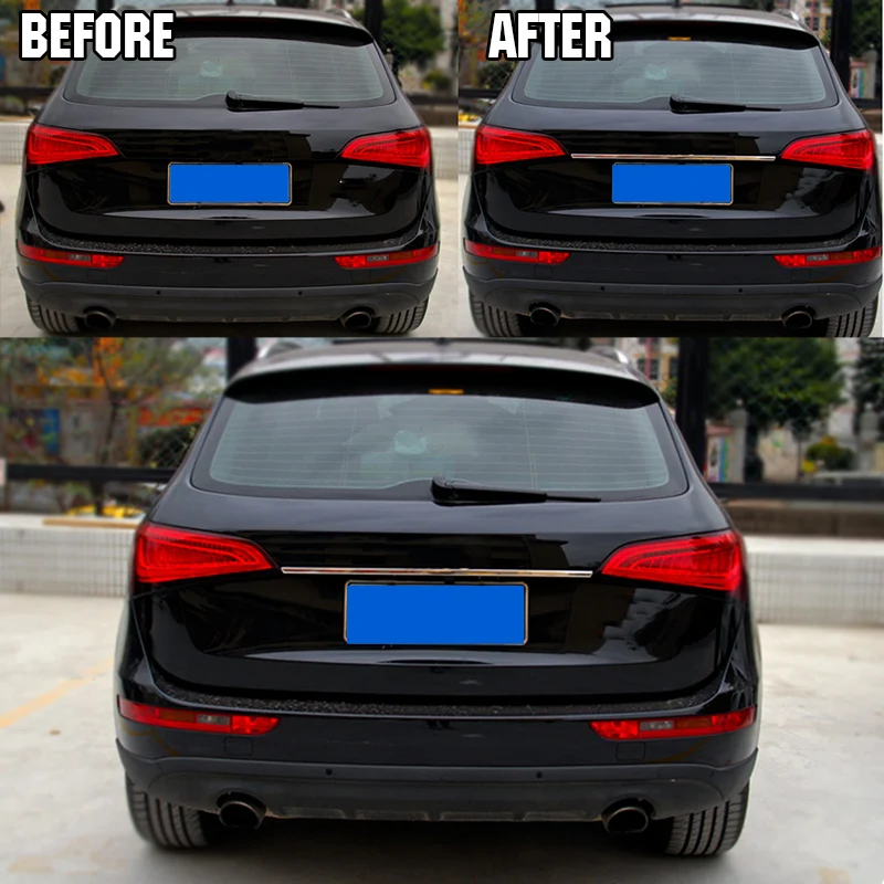 Аксессуары подходят для Audi Q5 хромированная Задняя Крышка багажника отделка багажника молдинг отделка дверная полоса акцент