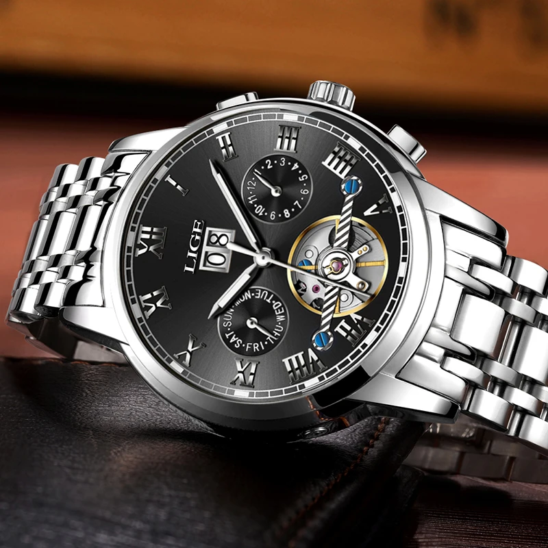 2018 LIGE Brand Watch Men Mechanical Watch Automatic Watch Fashione luxury Submariner Clock Male Reloj Hombre Relogio Masculino