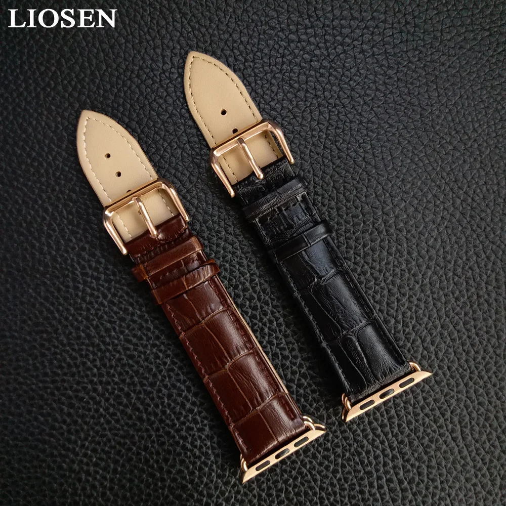 Ремешок для часов LIOSEN из натуральной кожи Apple Watch 1 2 3 38 42 мм|apple watch 38mm|genuine leather