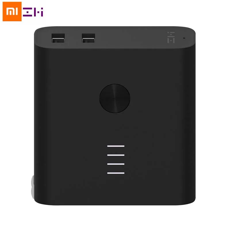 

Xiaomi Mi ZMI 2-in-1 5000mAh Power Bank With Wall Charger Plug Dual USB Two-Way Fast Charging Travel Portable Powerbank