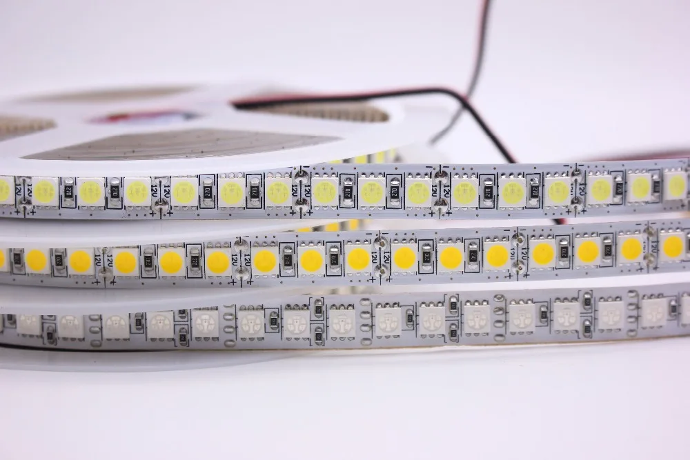 US $10.40 DC12V 24V LED Strip 5050 120LEDsM 5M 600LED Super Bright 5050 LED Flexible Strip Light RGB WhiteWhite Warm Waterproof Not
