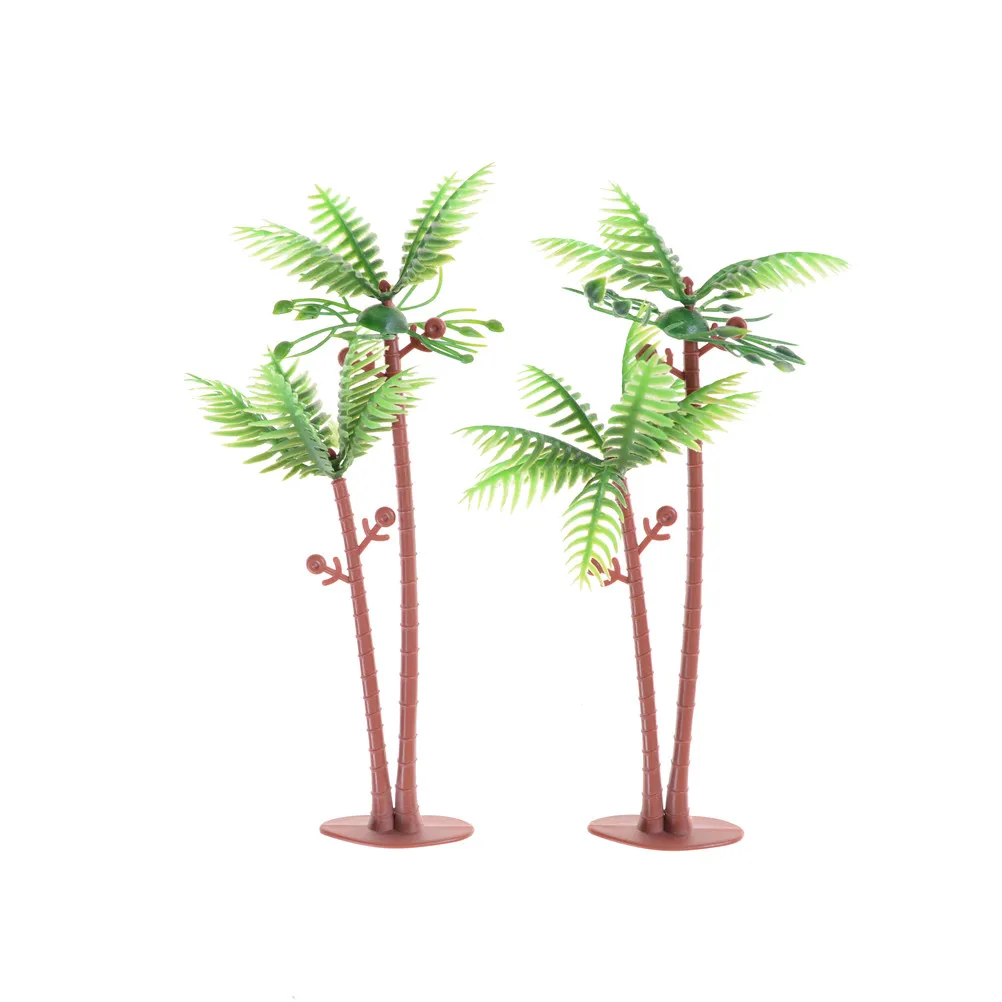 Top Quality 2pcs Coconut Tree Model Railway Park Layout Scenery Dollhouse Decor | Игрушки и хобби