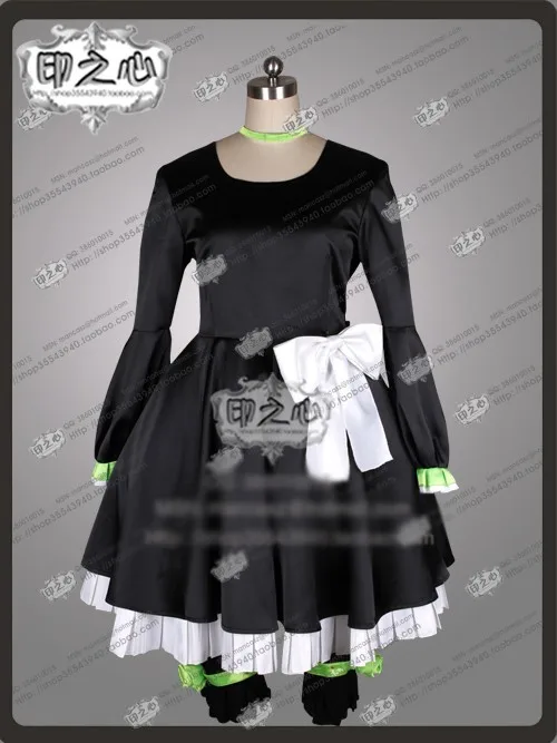 

BLACK ROCK SHOOTER DEAD MASTER COSPLAY COSTUME HALLOWEEN BLACK DRESS UNIFROM