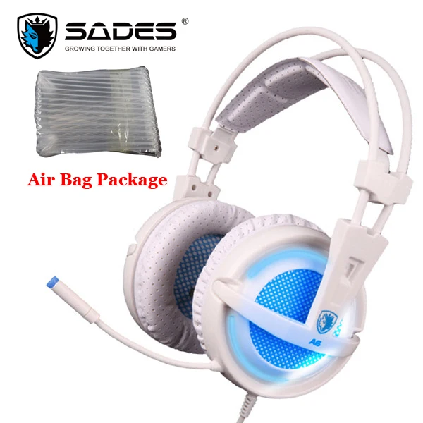Red Sades A6 7,1, объемный звук, USB, Стерео Игровые наушники, над ухом, шумоизоляция, дышащий светодиодный свет, гарнитура для PC Gamer - Цвет: Red