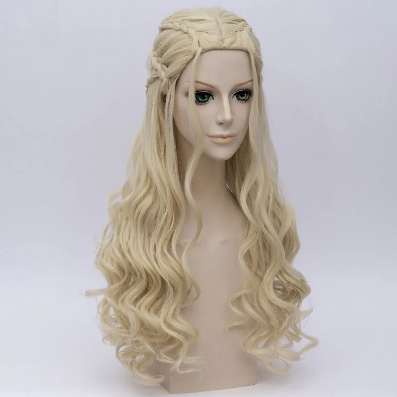 

Game of Thrones Daenerys Targaryen Cosplay Wig Heat Resistant Synthetic Hair Long Wavy Dragon of Mother Wigs