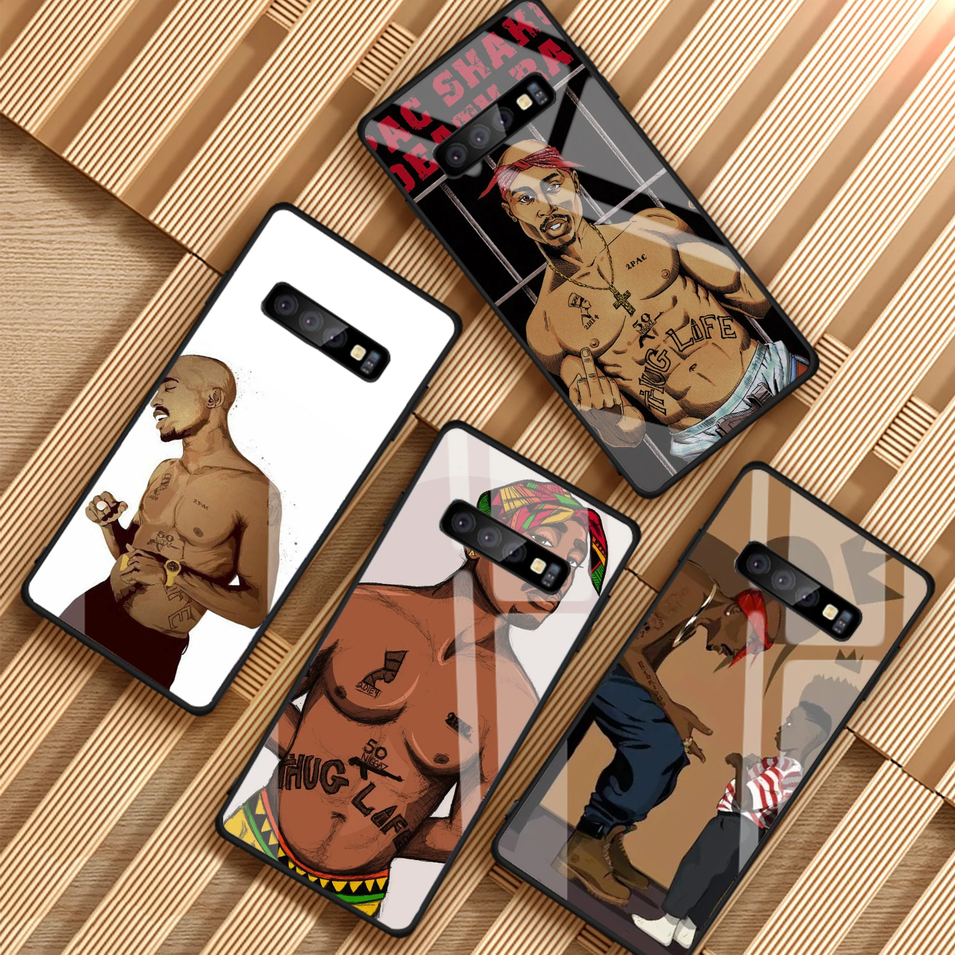 

Makaveli Tupac Amaru Shakur Tempered Glass Phone Case For Samsung Galaxy A6 A6S A8 A8S J6 J8 2018 S8 S9 S10 PLUS NOTE 8 9
