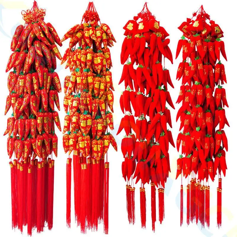 Китайский год поставки китайский узел перец петарды струны фу мешок рыбы кулон украшения весенние праздничные вечерние украшения
