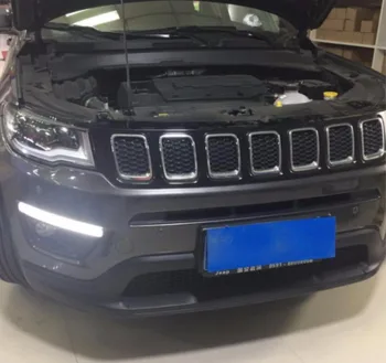 

eOsuns led drl daytime running light with yellow turn signal for Jeep compass 2017-18, wireless control