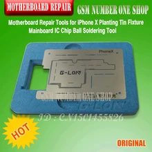 Телефон логическая плата ремонт инструмент для iPhone X посадки олова приспособление материнская плата интегральная микросхема мяч паяльная пластина ручной инструмент