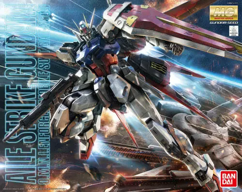 

100% Genuine bandai model / MG 1:100 GAT-X105 Ver.RM Aile Strike With a launch pad / Assembled gundam Model Robot gunpla
