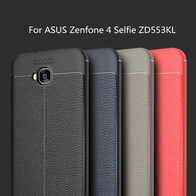 Best Offers Hatoly For Capa Asus Zenfone 4 Selfie Zd553kl Case Soft Litchi Tpu Rugged Case For Asus Zenfone 4 Selfie Zd553kl Cover
