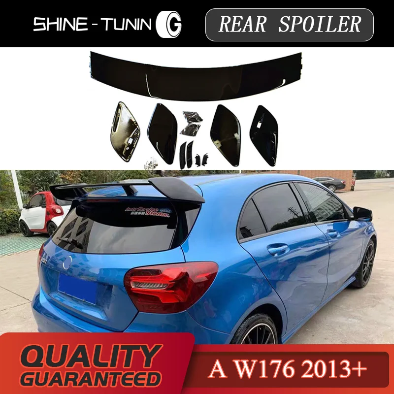

Black painted sports bumper car suitable for mercedes A class W176 A45 A180 A200 A250 A45 rear bumper Spoiler 2013-2018