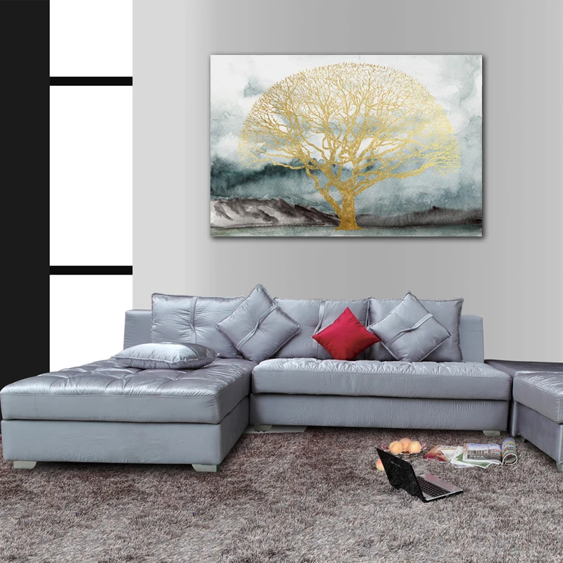 OUCAG Modern Abstraction Artistic Tree Posters And Prints Nordic Poster Wall Picture Canvas For Living Room Unframed CX011 | Дом и сад