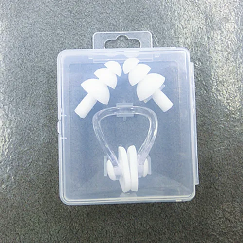 Accessories Water Sports Universal Soft Silicone Swimming Nose Clips + 2 Waterproof Ear Plugs Earplugs Gear With A Case Box Pool