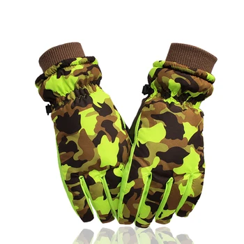 

2018 New Style Women Female Gloves Winter Warm Leater Waterproof Driving Skate Ride Full Finger Gloves Camouflage