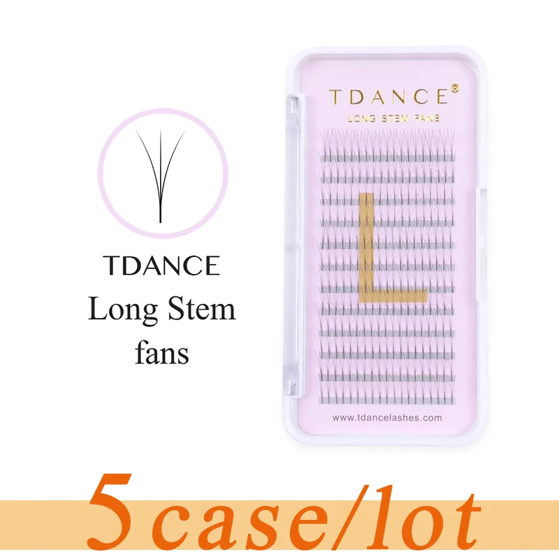 TDANCE 5 шт/лот удлинение ресниц Длинные Стволовые предварительно сделанные