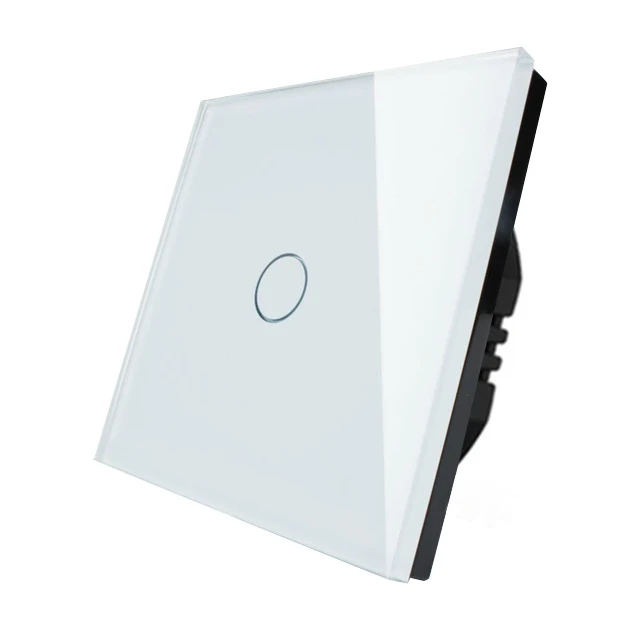 

Minitiger 1 Gang 1 Way Touch Switch 220V EU Standard Wall Light Touch Screen Switch Crystal Glass Panel Touch Switch LED