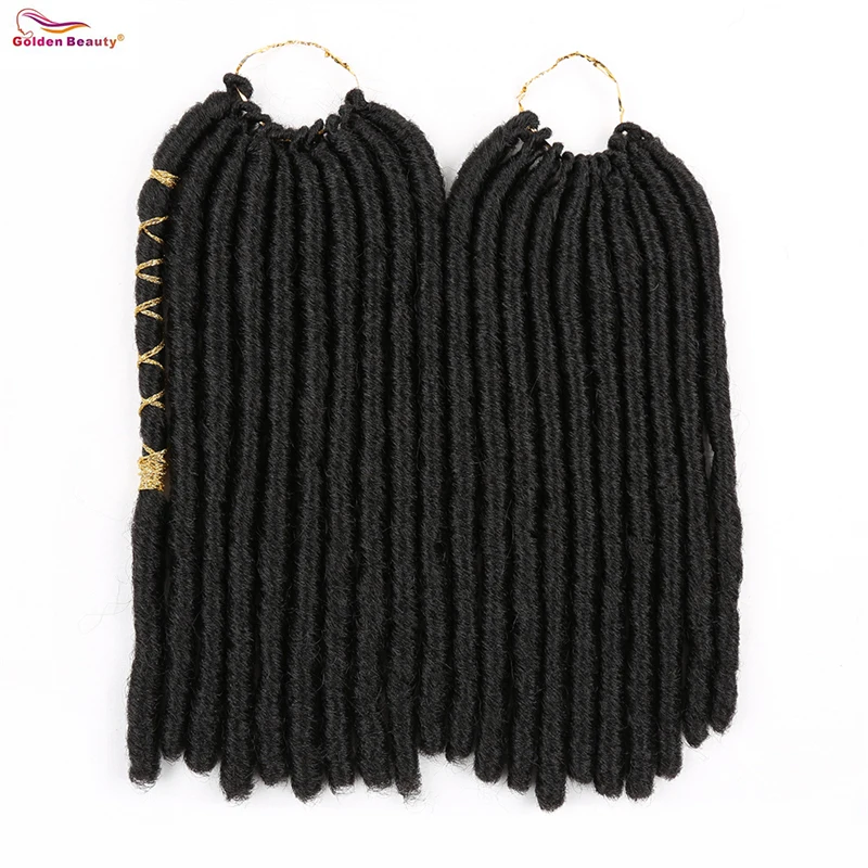 

12inch 20strands Soft Dreadlocks Synthetic Hair Crochet Hair Extensions Pre-loop Braiding Hair Golden Beauty