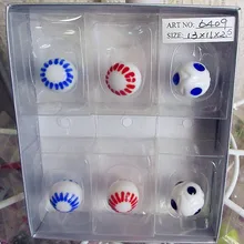 12 PCS hand blown glass art football model 1.8 mm classic home decoration aquarium glass ball suit children's game toys